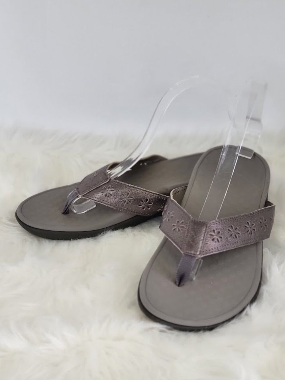 Vionic Tide Shona Slip On Sandals Pewter Women's Size 10